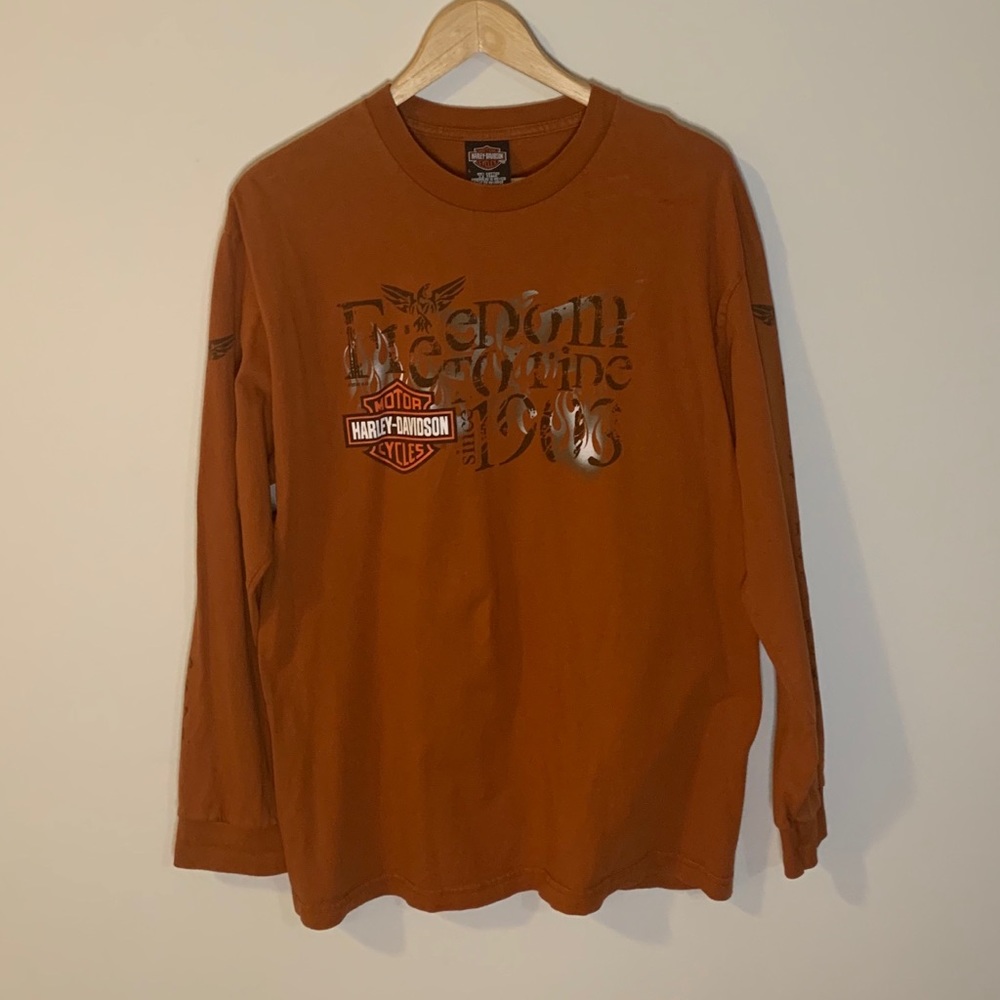 Harley Davidson Freedom to Ride Long Sleeve Shirt Mens Large - Picture 1 of 11